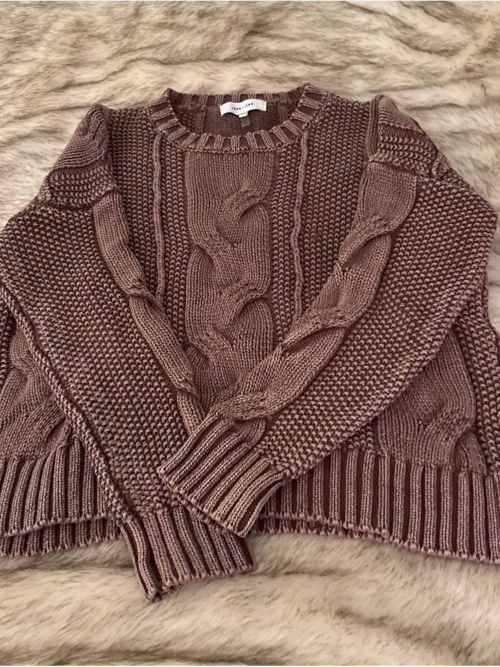 John + Jenn cable knit soft sweater